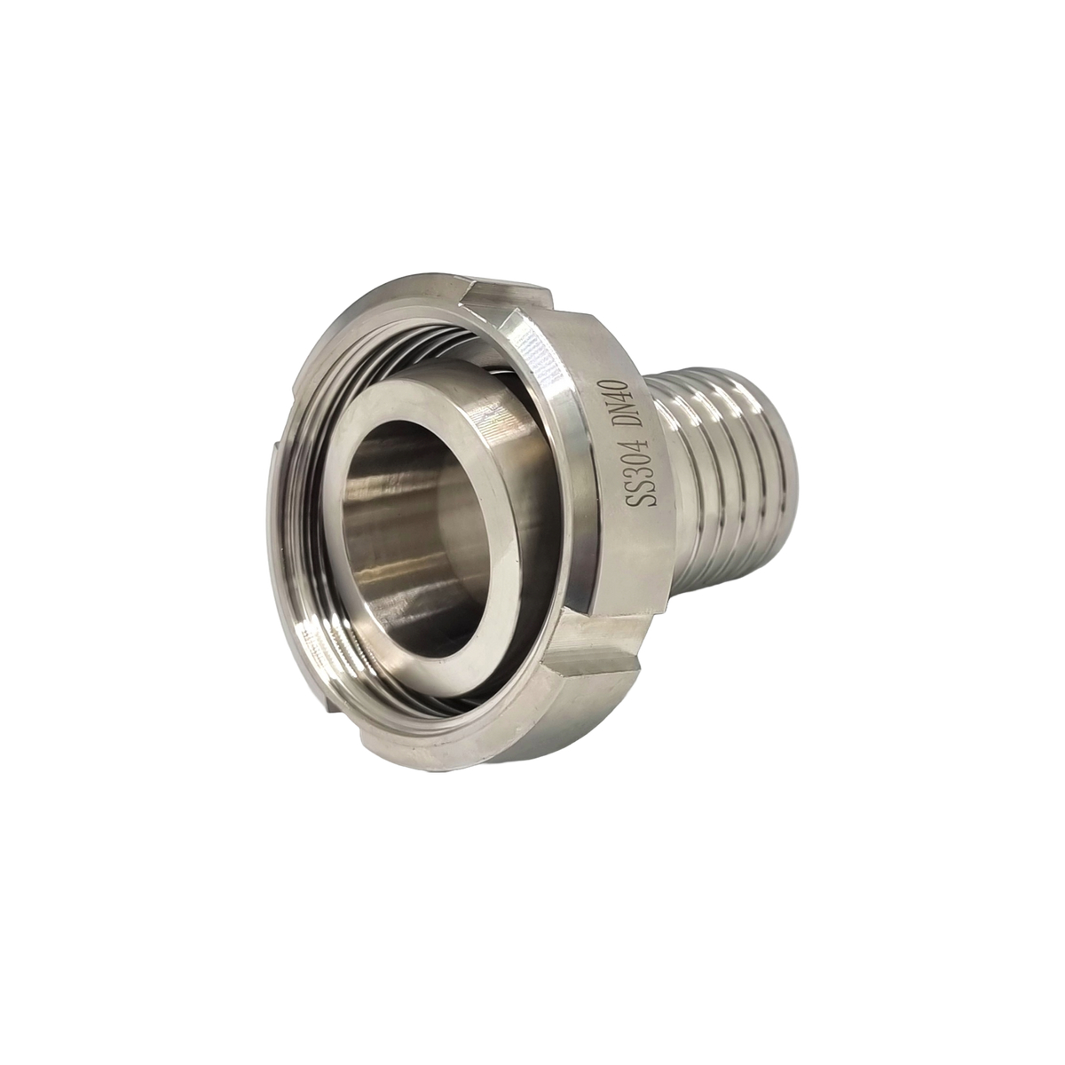DIN Naaras letkuliitin mutterilla, 1 1/2", 2", 2 1/2", 3", 4", 1/2", 3/4", 1", 1 1/4"