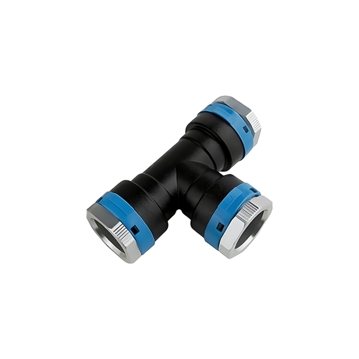 Paineilmaputkiston T haara, 25 mm, 32 mm, 40 mm, 50 mm, 63 mm, 75 mm, 90 mm