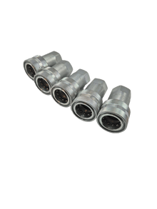 Hydrauliikka pikaliitin naaras setti 5 kpl, "3/8""", "1/2""", "3/4""", "1"""