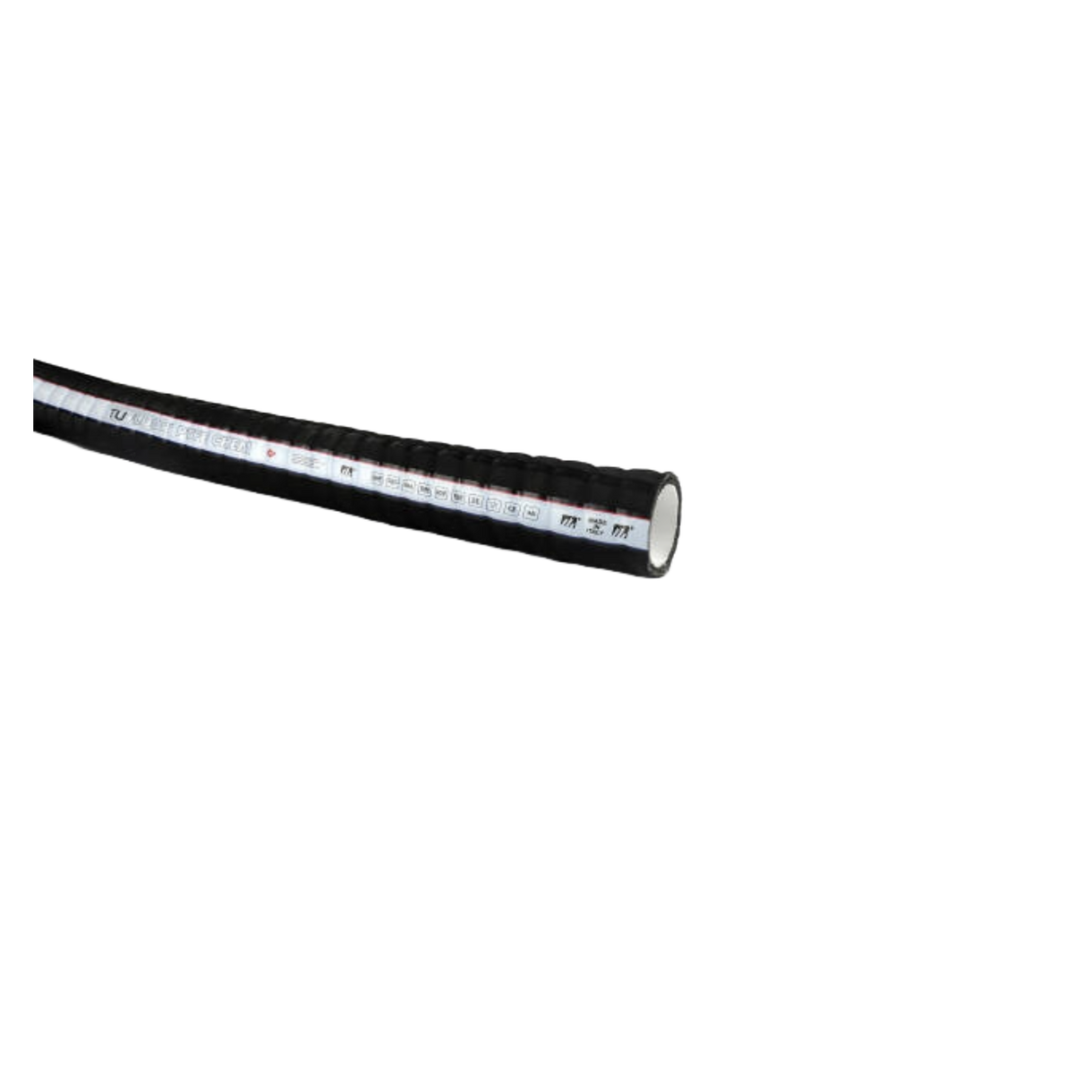 Kemikaaliletku PTFE 10bar poimutettu, 25 mm / 1", 32 mm / 1 1/4", 38mm / 1 1/2" ja 3 muuta