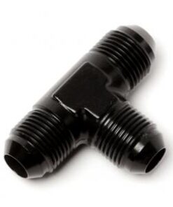 An t connector with male threads - p1210-10 black aluminum an t connector with male threads