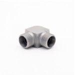 Angle extension connector - L9JUU-08 Light series hydraulic angle extension connector. With this nipple, a low and sturdy corner connection to hydraulic systems is obtained. This connector needs a nut and a bead