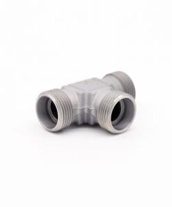 T-connector body light series - LTUUU-06 Light series external thread t-connector body. With this t connector, the hydraulics can be divided in two different directions. This connector needs shear rings and a nut