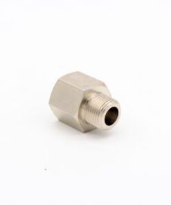 Extension connector with threads - vr201-04 threaded extension connector made of nickel-plated brass with internal and external threads. Well suited for compressed air