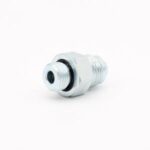 Jic double nipple mm - J104-M22-10 Hydraulic systems JIC double nipple mm with threaded outlet. Steel and sturdy connector for all hydraulic systems. This connector has an external thread with flat sealing on one end and an unf thread with jic sealing on the other end. Due to its structure, the connector is easy to thread. This connector can be used to start from a block, for example