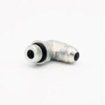 Directional angle UNF/JIC - JK104-05 Directional angle connector for hydraulic systems connector UNF/JIC with external threads. Steel and sturdy corner for all hydraulic systems. This connector has an unf male thread with flat sealing on one end and an unf jic male thread on the other. With this connector, you can easily align corners in hydraulic systems. Due to its structure, the connector is easy to thread. This nipple is available in many different sizes. If choosing the right size or connector causes difficulties