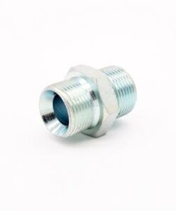 Double nipple bsp - r100-02-04 hydraulic systems bsp external thread double nipple. Steel and sturdy connector for all hydraulic systems. With this double nipple, hydraulic hoses can be extended