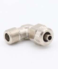 Angle connector compressed air - 13-112-12 brass compression connector for 12mm compressed air hose. This connector is suitable for nylon or pu pipe.