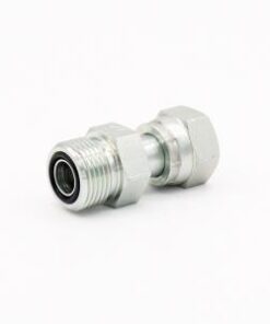 Orfs reduction connector - os-08-06 hydraulic systems orfs reduction connector. Steel and sturdy connector for all hydraulic systems. With this double nipple, you can extend the hydraulic hoses or change the size. This connector series always requires a 90 Shore o-ring for the outer thread