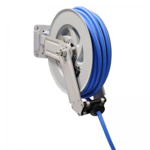 Compressed air hose reel with plastic hose. - hose reel-pu-10-10m Our hose reel is equipped with a swiveling wall mount
