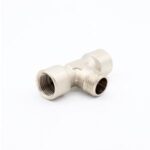 Brass T connector sk/uk/sk - VT206-04 T connector made of nickel-plated brass is suitable for water and compressed air