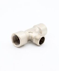 Brass t connector sk/uk/sk - vt206-06 nickel-plated brass t connector suitable for water and compressed air
