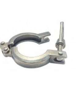 Tri clamp collar - triclamp-50. The 5p tri clamp collar is a collar made of stainless steel that can be tightened by hand around the tri clamp flanges. It can be used to connect and seal hoses and pipelines.