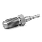 Male thread brake connector with 45° angle - H673-31C This stainless steel braided hose male thread 45 degree angle brake connector is an excellent solution for brake system connections. Its unique design enables the joint to be made at a 45 degree angle
