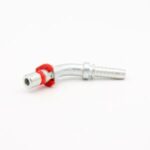 Weo hose connector 45° angle - P712-06-06 WEO PLUG-IN Series 712 contains plugs with a 45° hose reel for one or two-ply hydraulic hose up to one inch.