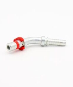 Weo hose connector 45° angle - p712-06-06 weo plug-in series 712 contains plugs with a 45° hose reel for single or double fabric hydraulic hoses up to one inch.