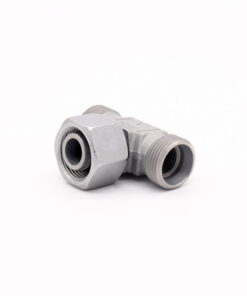 Directional uk/sk/uk t connector - STUNU-38 Directional t connector external thread internal thread external thread. With this t connector, the hydraulics can be divided in two different directions.