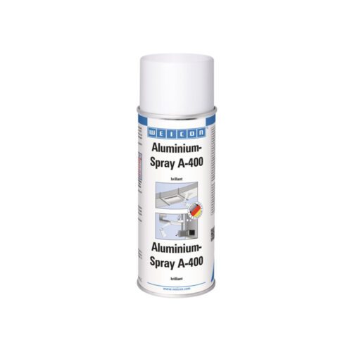 Weicon Aluminum spray A-400 - Aluminum spray-A-400-12-400 Aluminum spray A-400 for corrosion protection of all metal surfaces. Suitable for e.g. pipes