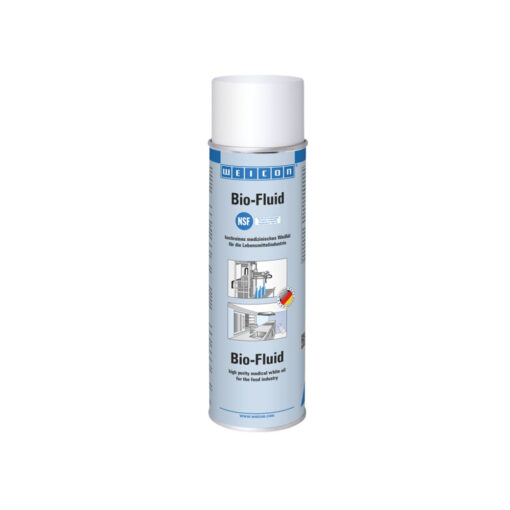 Food-approved lubricant spray for lubricating metal surfaces. Acid and resin free. Reduces friction and wear