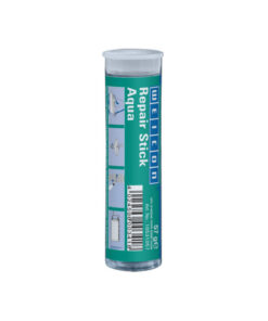 Weicon ST-57 epoxy compound - Aqua - Repairstick-Aqua-24-57 Weicon repair stick aqua is excellent for repairs on wet and damp surfaces and underwater objects. It hardens to white and remains elastic. Recommended uses: tanks–heat radiators–pipes–sanitary porcelain–boats–plastic bumpers–for general use.