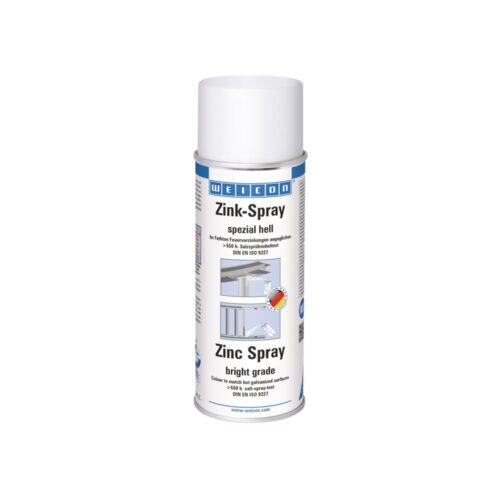 Weicon Sinkkispray - Sinkki-vaalean-harmaa-12-400 Metallipintojen pitkäaikaisen suojaukseen korroosiota ja eroosiota vastaan. Sisältää sinkkihiutaleita