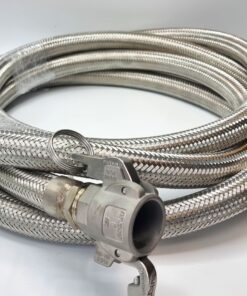 Steel braided hose with camlok connectors - MET76-CAM Steel braided hose with camlok connectors is a strong and durable choice for industrial needs. Its steel braid protects wear