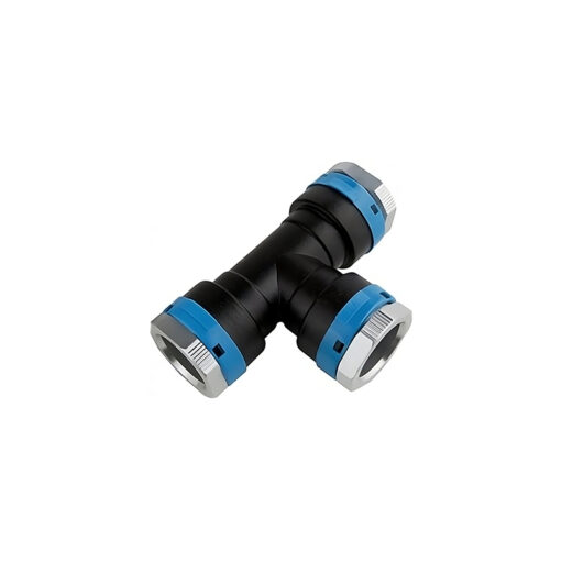 Compressed air piping t connector - 4040-025 aluminum t connector for compressed air piping with internal thread. The compressed air network is really easy to build and is well suited for both industry and home workshops. Request a quote for a complete compressed air network in the chat