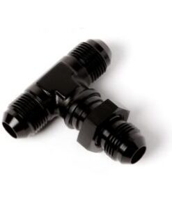 An t feed-through fitting down - P1211-06 High-quality and durable aluminum AN T feed-through nipple in black.
