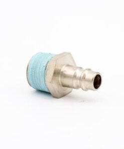 Compressed air quick connector with male external thread