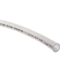 The versatile and durable PVC hose with tissue reinforcement is an excellent choice for water