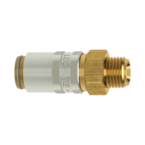 Mold quick connector 9mm without valve with external thread | 9mm dn6 | measuring hose